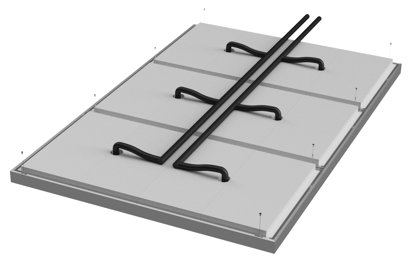 3er Feldloesung technische Draufsicht Klimapanel e1604055133312 - Systemkomponenten Deckenheizung- und Kühlung