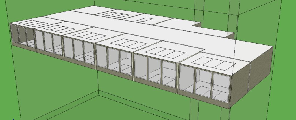 Gebäudesimulation Modell ein Stockwerk