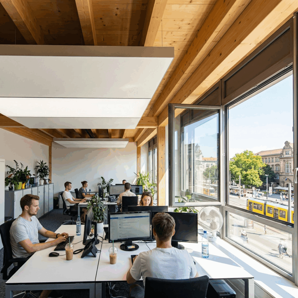 image 3 1024x1024 - Das Taupunkt-Dilemma: Warum konventionelle Deckenk&uuml;hlung im Sommer kapituliert &ndash; und wie Sie Ihre Gewerbeimmobilie zukunftssicher machen